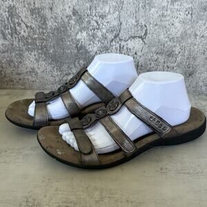TAOS Prize 3 Women's 11 Strappy Leather Embellished Silver Sandals PZ3-13007C